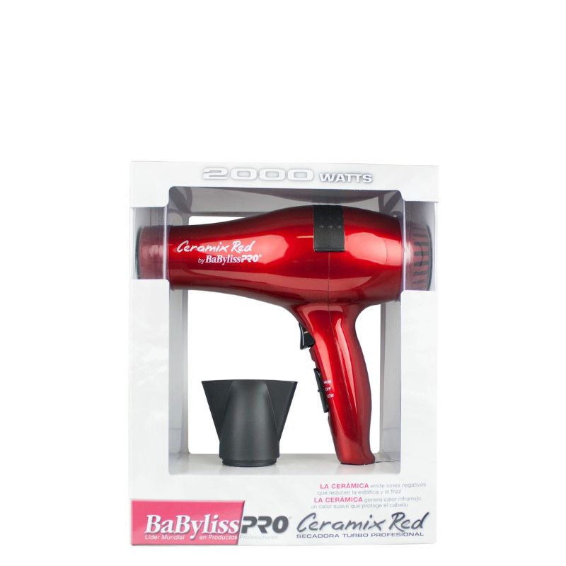 Babyliss Secadora Ceramica Turbo 2000 Watts Rojo BABR5572